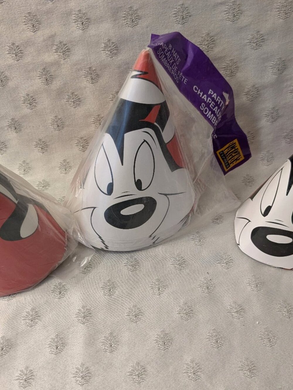 New! Two packags of Pepe le Pew Party Hats 16 Count
